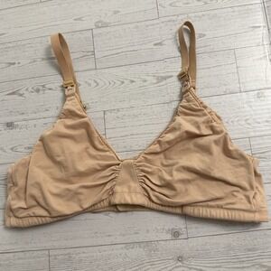 Hatch Collection The Everyday Nursing Maternity Wireless Bra Sand Size XL EUC